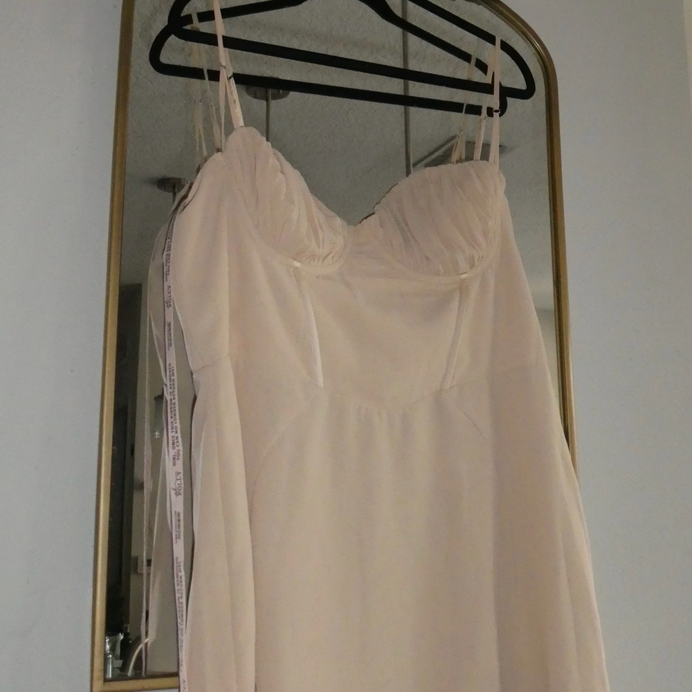 Oh Polly Beige Corset Dress size 14 NWT